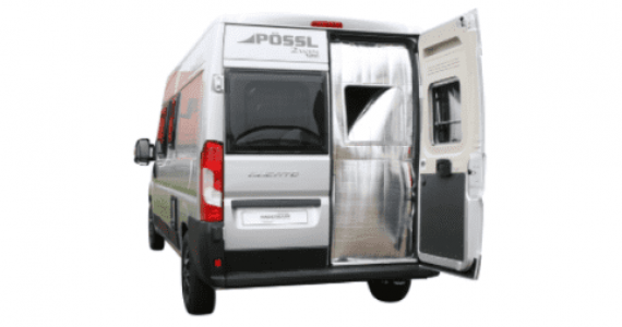 Bagdørs isolering til vans