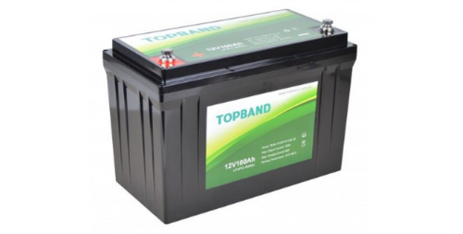 TOPBAND lithium batteri 12V 100 Ah u/Bluetooth